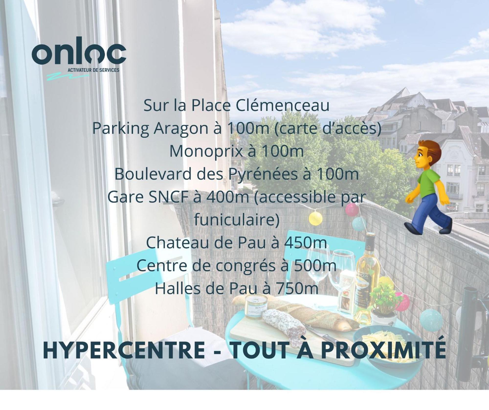 Appartement Au Palais des Pyrénées! Hyper centre -Clim-Balcon-Parking Gratuit à Pau Extérieur photo